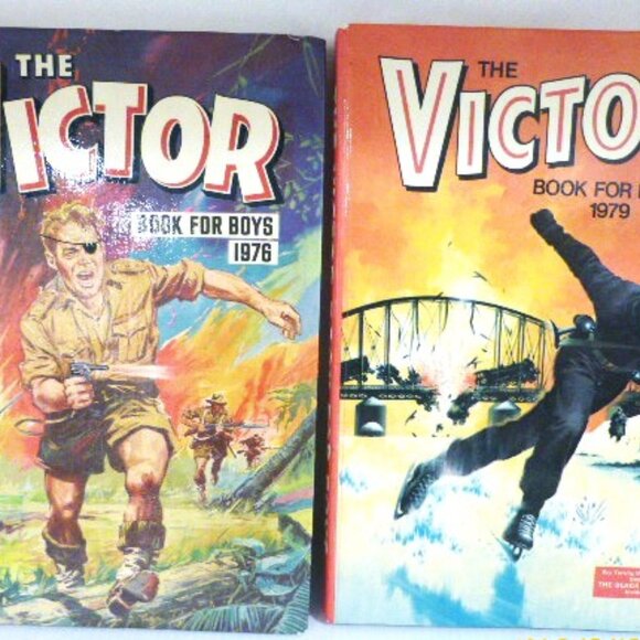 2x  The VICTOR Books For Boys 1976 1979 D.C. Thomson & Co. Ltd. Comic Book WWII - Picture 1 of 15